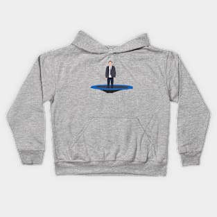 Sad guy on Trampoline - Jimmy Shrinking Kids Hoodie